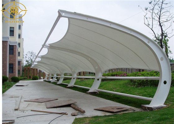 Anti - Aging Canopy For Car Parking , Commercial Building Solar Shades For Cars