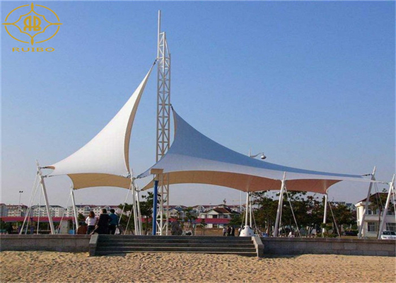 1100g Fabric Shade Structures Flame Retardant Fashionable Style Heat Resistant