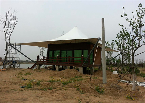 PVDF Or PTFE Glamping Hotel Tent Tensile Structure Architecture For Resort