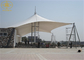 White Tensile Canopy Structures Landscape Tensile Membrane Fabric Structure