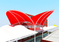 Tensile Membrane Heat Resistant Fabric Shades Structures For Shopping Mall