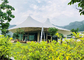 White Luxury Resort Tents , Double Pagoda UV Protection Fabric High Mountain Tent